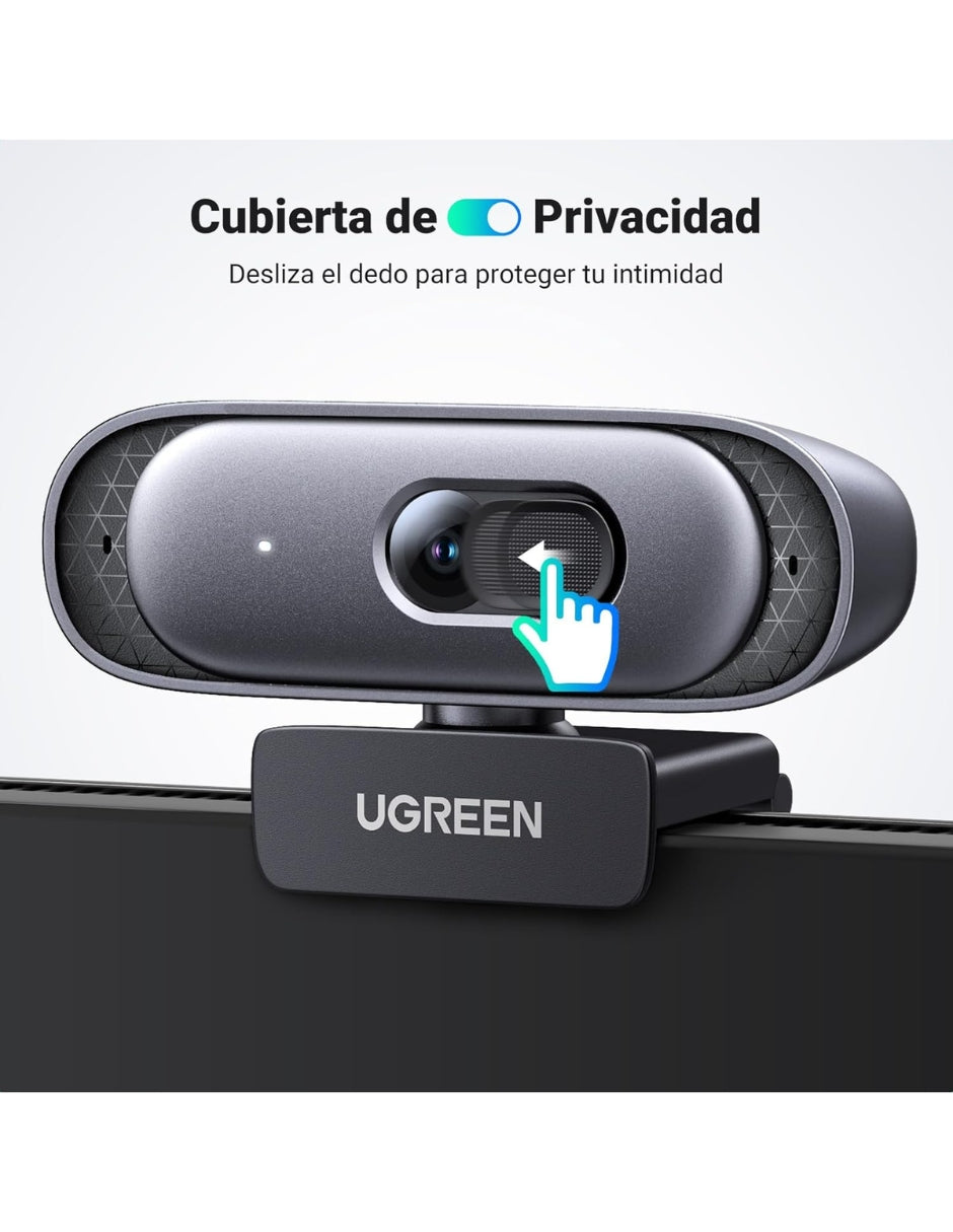 Cámara Web UGREEN 2K HD Autofocus Micrófono Dual PC