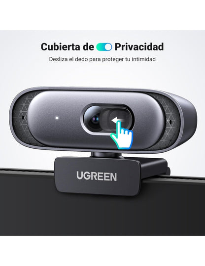 Cámara Web UGREEN 2K HD Autofocus Micrófono Dual PC