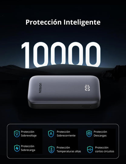 Power Bank Ugreen 10,000mAh USB-C de Carga rápida 30W  Negro