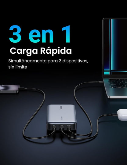 Power Bank Ugreen 25,000 mAh de 145W con pantalla digital