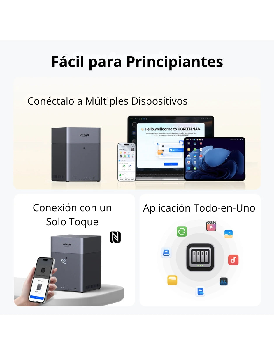 Servidor Nas Ugreen Dh4300 Plus 4 Bahias 8gb Ram 2.5gbe 85449
