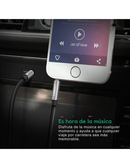 Cable Auxiliar Ugreen 10735 3.5mm Macho a Macho 2 Metros