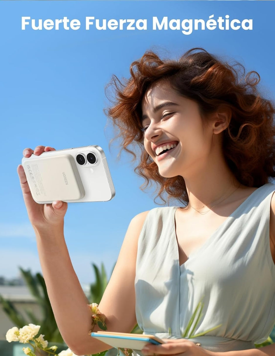 Power Bank Ugreen MagSafe Mini 5000mAh USB C 15W Blanco