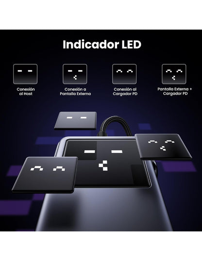 HUB 6 en 1 UGREEN UNO 3 USB-C, 2 USB-A, 1 HDMI 4K/60hz
