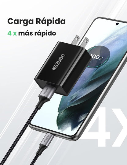 Cargador Ugreen de Carga Rápida 3.0 18W Negro