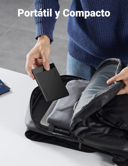 Carcasa para Disco Duro Ugreen USB 3.0 con UASP 2.5'' Negro