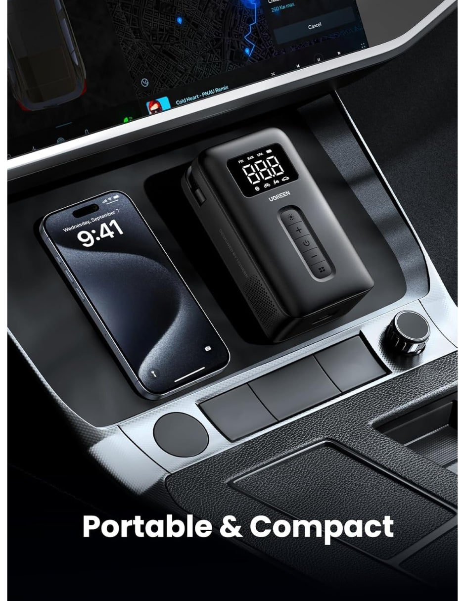 Compresor Aire Portátil Ugreen Inalámbrico 150 PSI Para Auto