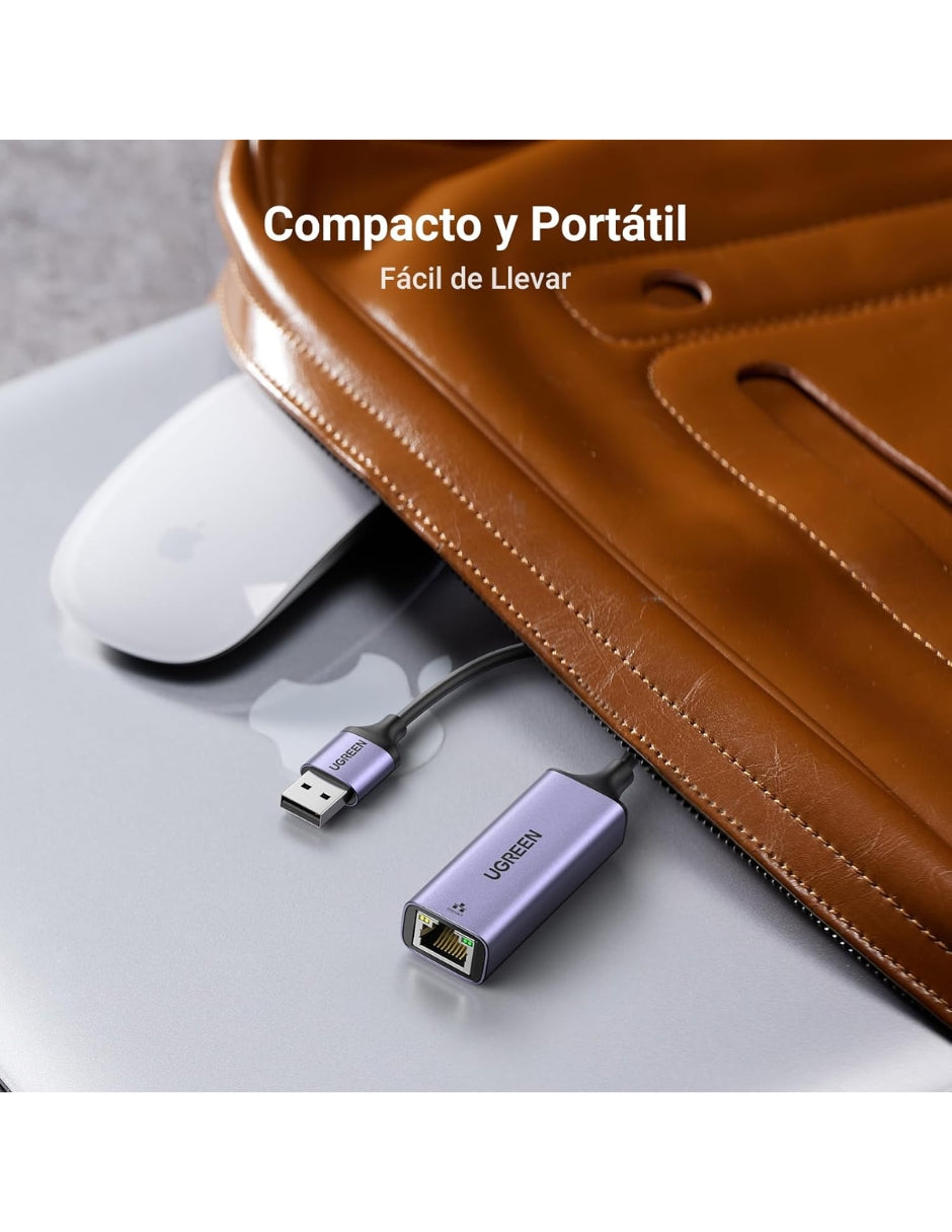 Adaptador UGREEN USB 3.0 a Ethernet Gigabit 1000Mbps - Carcasa de Aluminio Premium