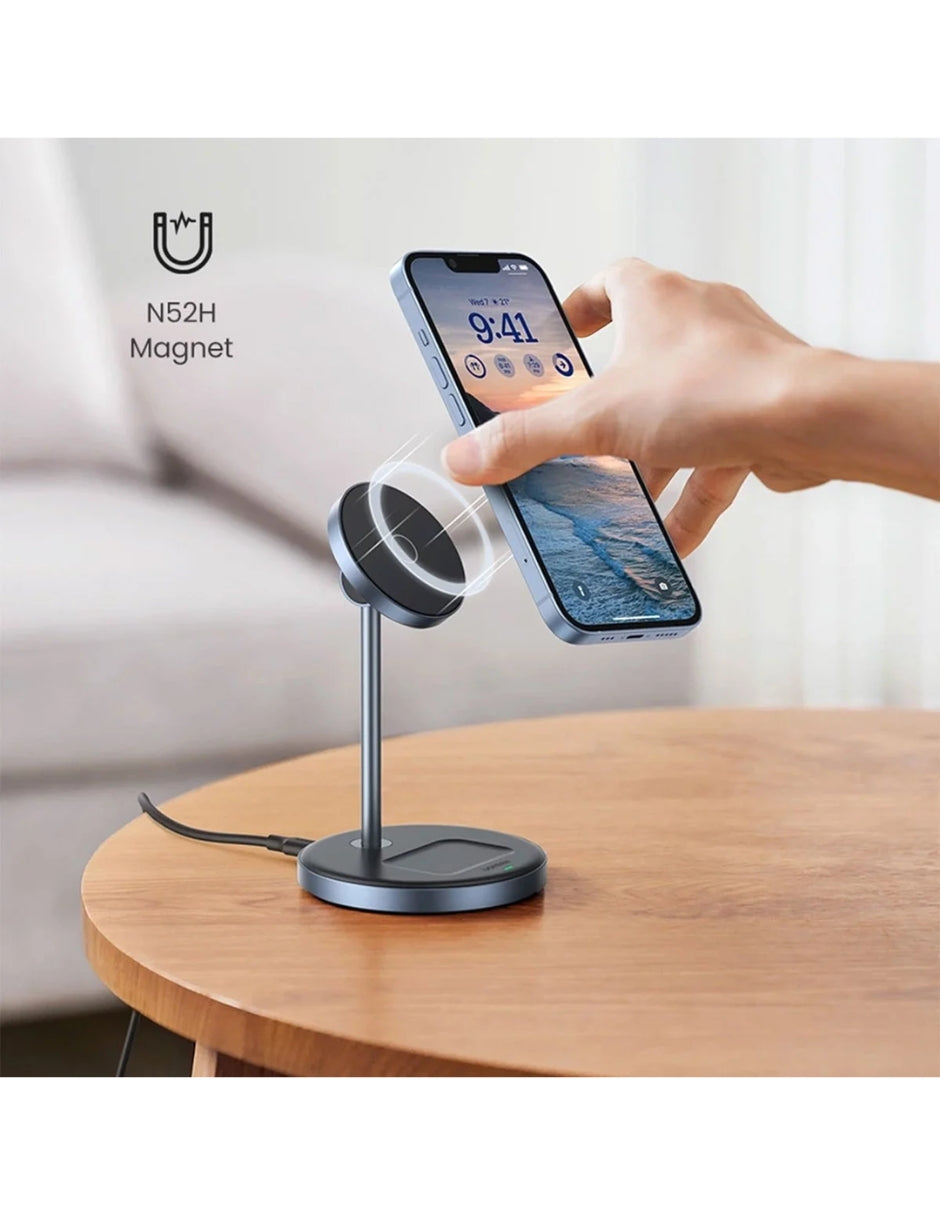 Cargador Inalambrico Magnetico UGREEN CD317 2 En 1 Soporte 20W