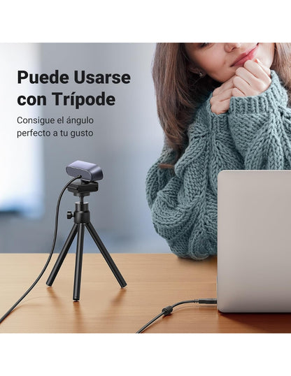 Cámara Web UGREEN 2K HD Autofocus Micrófono Dual PC