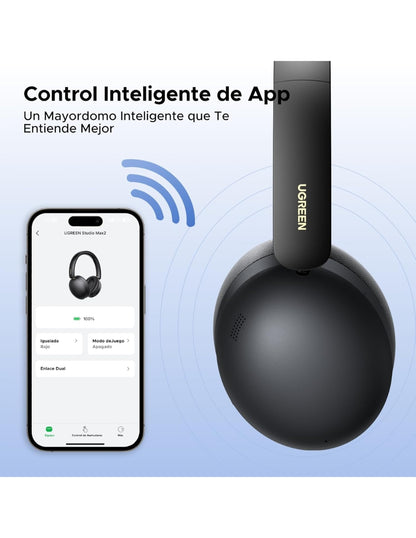 Audífonos Inalámbricos Ugreen Studio Max2 Negro 80H Batería, Audio 3D