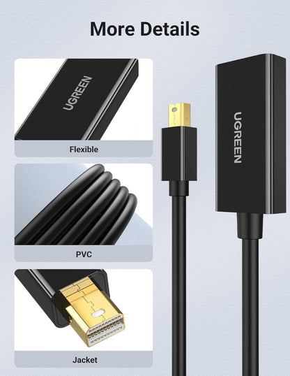 Adaptador UGREEN Mini DisplayPort (Thunderbolt) a HDMI 4K@30Hz