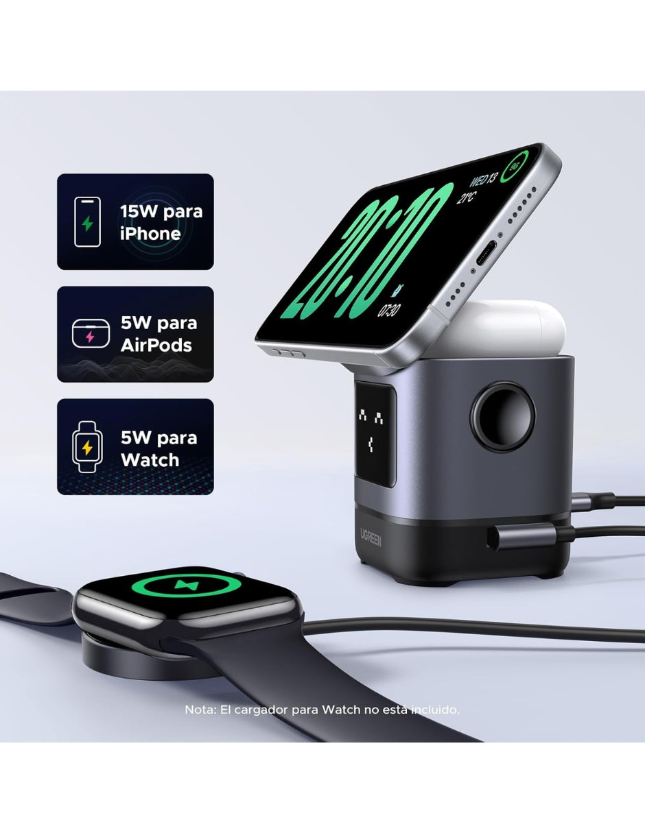 Cargador Inalámbrico Magsafe Ugreen Uno Qi2 15w Robot 45775