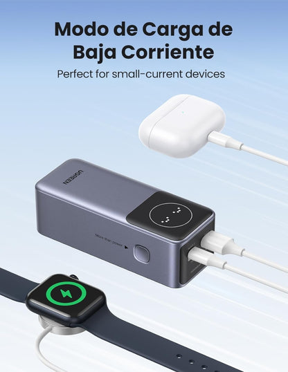 Power Bank Nexode Ugreen 12,000mAh 100W y Pantalla digital Gris