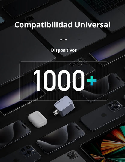 Cargador Ugreen Nexode Pro 2 Usb-C, 1 Usb-A 100W con Cable USB-C 1.5m