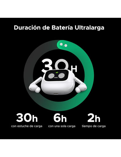 Audífonos Inalámbricos ANC EchoBuds UGREEN con pantalla inteligente