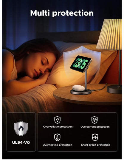 Soporte de carga magnético Ugreen 2 en 1 de 15W Qi2