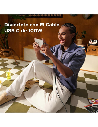 Cable Tipo C a Tipo C Ugreen Uno 100W 1m con pantalla Led