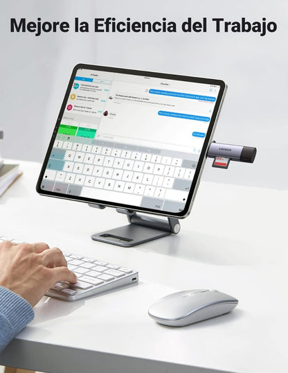 Lector de Tarjeta Ugreen USB C a USB-A OTG 5Gbps Gris