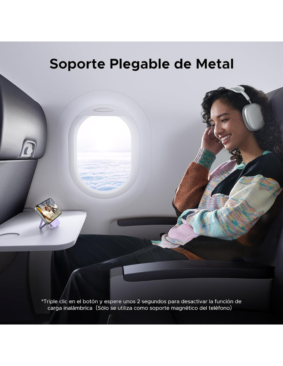 Power Bank Ugreen 10,000mAh MagSafe Mini 7.5W con pantalla Morado