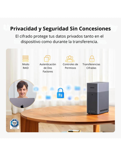 Nas Ugreen Nasync Dh2300 2 Bahías 4gb Ram 4k Hdmi