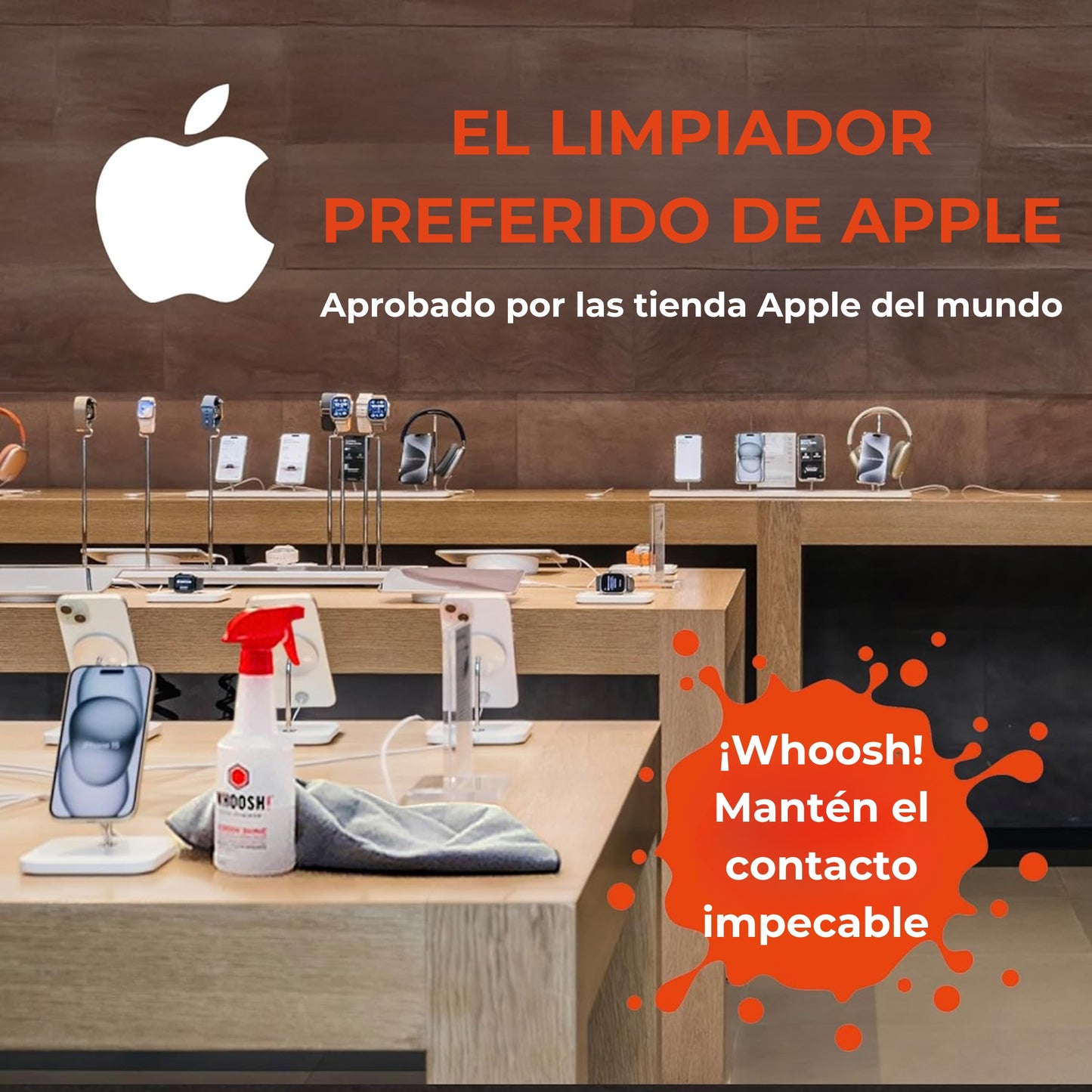 Limpiador de Pantallas Whoosh! 30 ml + 1 paño de micro fibra