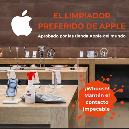 Limpiador de Pantallas Whoosh! 30 ml + 1 paño de micro fibra