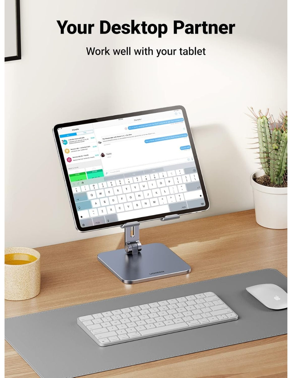 Soporte Ugreen Aluminio Plegable Multiángulo Para Tablet Celular