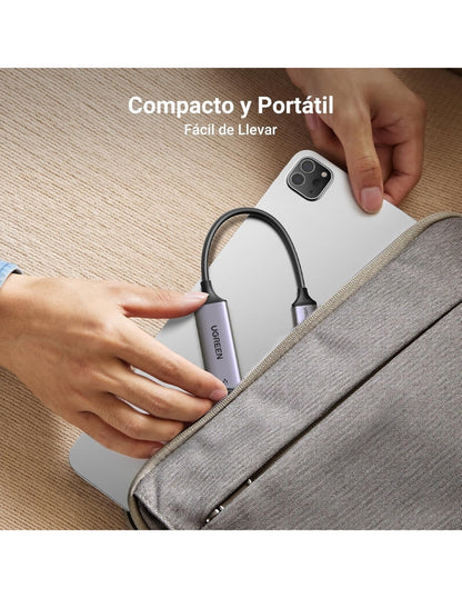 Adaptador UGREEN USB 3.0 a Ethernet Gigabit 1000Mbps - Carcasa de Aluminio Premium